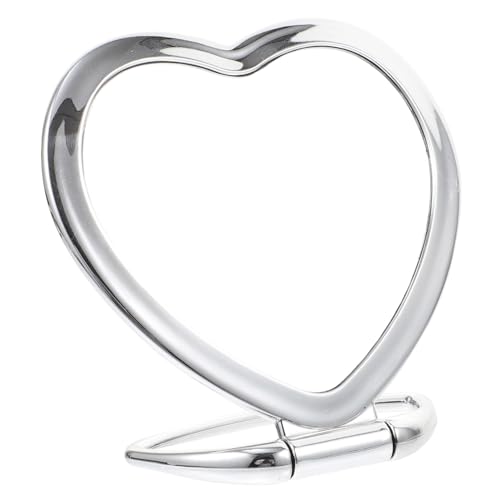 Espejo de maquillaje plegable en forma de corazón