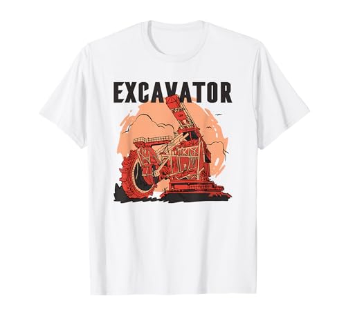 Excavator Bucket Wheel Construction Machine Machinery T-Shirt