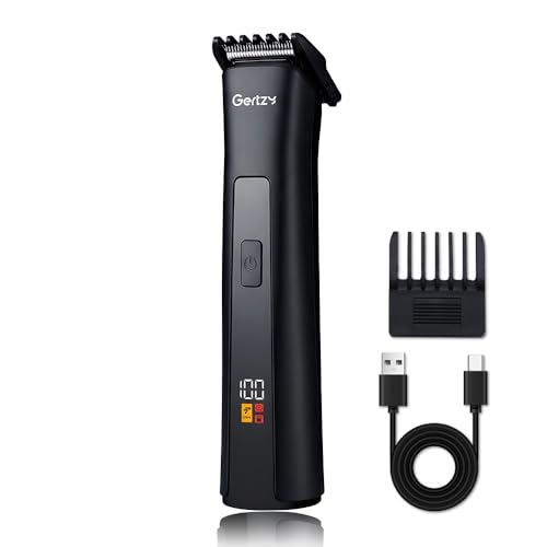 Electric Beard Trimmer for Men Professional Adjustable Length Limit Comb and Hair Trimmer, Men's Beard Mustache Trimming and Body Hair Trimmer, Cordless Digital Display and Rechargeable USB-c Charger
