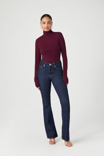 Image of Emmalise Womens Turtleneck Top Long Sleeves Fitted Ribbed Top