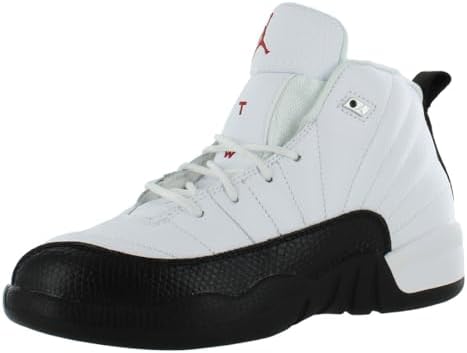NIKE Little Kid's Jordan 12 Retro White/Gym Red-Black 'Taxi Flip' (151186 162) Preschool PS - Size 12.5c : Amazon.ae