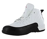 NIKE Little Kid's Jordan 12 Retro White/Gym Red-Black 'Taxi Flip' (151186 162) Preschool PS - Size 2.5y