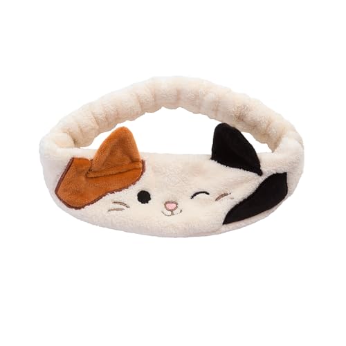 TONYMOLY x Squishmallows Cam the Cat Plush Headband – Soft & Cozy Hair Accessory for Skincare, Makeup, Face Washing & Relaxation – Cute, Gentle, and Functional Headband