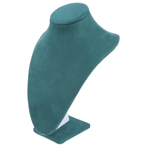 YARNOW Expositor de Collares de 25 CM Verde V para Joyería Busto Pequeño para Exhibición Minorista y Fotografía Soporte Estable y Portátil para Tienda y Decoración de Hogar
