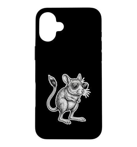 Cool Jerboa Wearing Sunglasses Mouse Drawing Art Case for iPhone 16 Plus