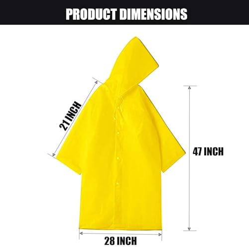 Image of EVA Waterproof Rain Coat Hooded Universal Outdoor Water Resistant Portable Suit for Men Women Boys & Girls