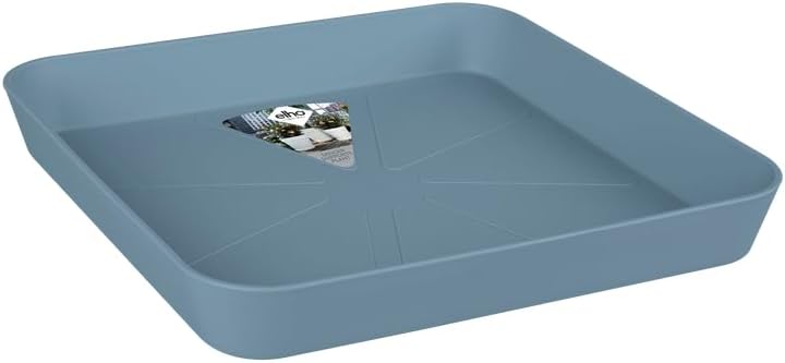 elho Loft Urban Saucer Square 22 - Saucer for Outdoor & Accessories - Ø 22.0 x H 3.1 cm - Blue/Vintage Blue
