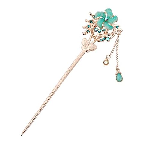 AWOCAN Chinesische Vintage Haarstäbchen mit Quaste Retro Blumen Haar Haarnadel Frisur Chignon Haarnadel Essstäbchen Haarspangen Cover