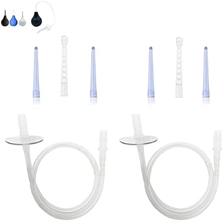 GNEGKLEAN Enema Tubing Replacement Pack for Enema Bulb –19.7in Hose+3 Replaceable Nozzle