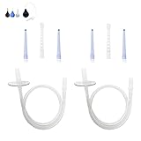 GNEGKLEAN Enema Tubing Replacement Pack for Enema Bulb –19.7in Hose+3 Replaceable Nozzle