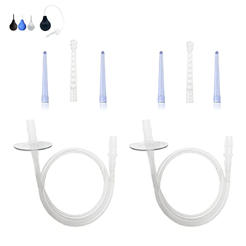 Gnegklean Enema Tubing Replacement Pack For Enema Bulb –19.7In Hose+3 Replaceable Nozzle #TOP2