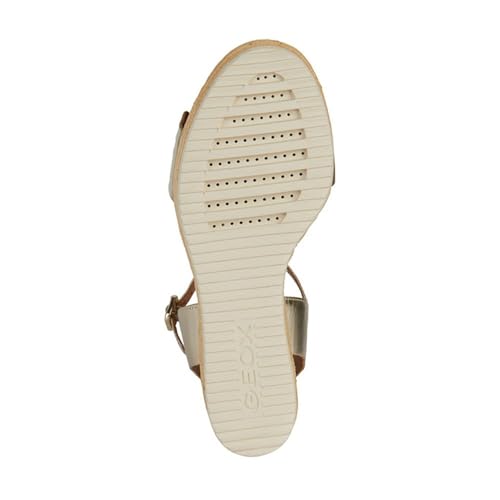 Geox Para Mujer. D45GVA 000CF Sandalias De Piel Ponza Dorado (40), 8 A 10Cm, Hebilla, Casual - 3