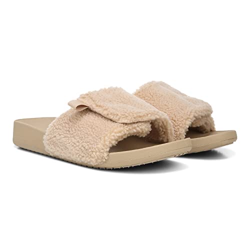 Vionic Keira Women's Orthotic Slide Sandal Ginger Root Shearling - 6 Medium #TOP15