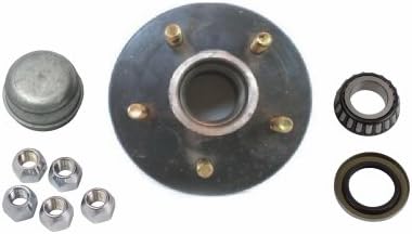 Uriah Products UW000154 Replacement Trailer Hub Kit for BT8 Spindles (5 Bolt on 4-1/2" Circle) — 1" Inner Dia. Bearings