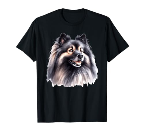 Keeshond Dog Puppy Portrait T-Shirt