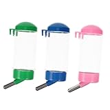 OHPHCALL 3 Stück Automatischer Haustier wasserspender Transparenter mit Aufhängehaken Rutschsicherer Trinkspender für Hamster Kaninchen Meerschweinchen Praktischer Reise wasserspender