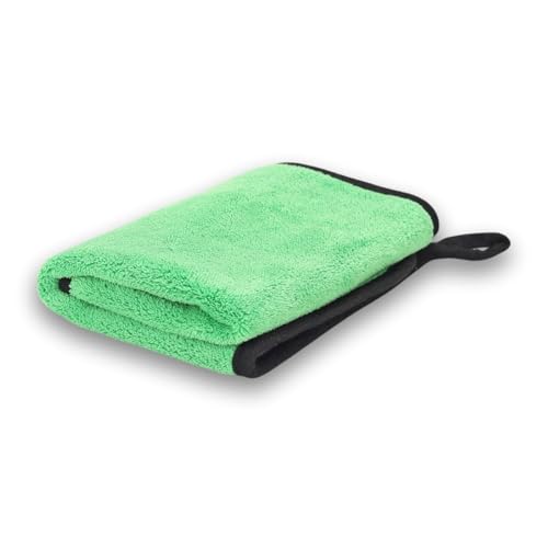 Image of Btag Microfiber Cleaning Cloth, 40x60 cms 600 GSM | Highly Absorbent,Lint and Streak Free, Multi-Purpose Wash Cloth for Kitchen,Car,Window,Stainless Steel,Silverwear(Green 40x60cms) Pack of 1