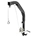 HECASA Tree Mounted Deer Hoist for Hunting Game 500 LBS Hand Winch Lift w/Steel Chain Heavy Duty Steel Deer Hanger for Skinning and Field Dressing Preys Hanging Hoist Powder Coated Black