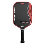 Paddletek Tempest TKO-C - Professional Pickleball Paddles with Polymer Honeycomb Core - PT-700 Unidirectional Carbon Fiber – Torsional Weighting & High Tack Performance Grip - USAPA Approved -Wildfire
