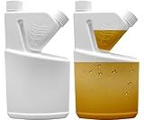 Tip 'N Pour Measuring Containers (2-Pack) – 17oz & 2oz Plastic Bottles with Lids, Chemical Measuring Cups for Accurate Pouring – Ideal for Liquids, DIY, and Household Use