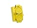 Woodhead 60W07DPLX Watertite Wet Location Straight Blade Receptacle, Duplex Flip Lid, Female, 3 Wires, 3 Poles, Yellow, 25A 125V / 10A 250V Rating