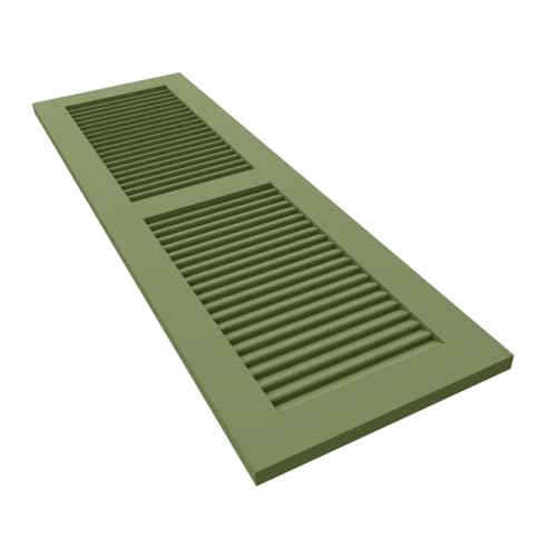 Ekena Millwork 15"W x 58"H True Fit PVC Two Equal Louver Shutters, Moss Green (Per Pair - Hardware Not Included) by Ekena Millwork - Used condition - Image 7