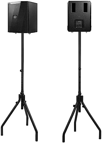 WeGXY Universal Speaker Stand, Height Adjustable Speaker Stands,Surround Sound Speaker Stands for Satellite and Small Bookshelf Speakers 1 Pair Extends from 35.8 to 47.6 inches(Speakers Not Included)