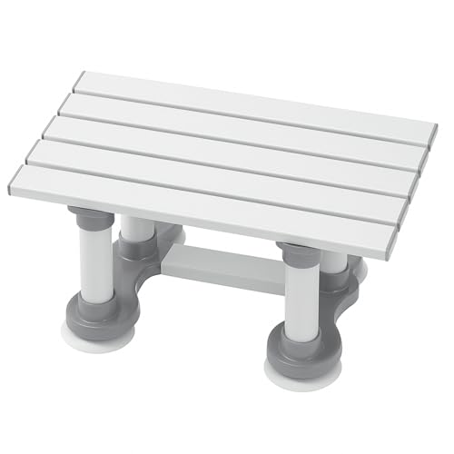 Homecraft Savanah Slatted Bath Seat with Suction Cups – Lightweight 6 Inch Bathing Chair for Elderly Disabled Bariatric Support – Non Slip Shower Stool Quick Drain Design