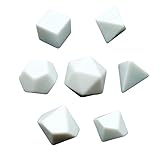ikosaeder im dodekaeder  Dickly 7 Teiliges Blanko Polyeder RPG Würfel Set für Kreatives Malen, Partybevorzugung