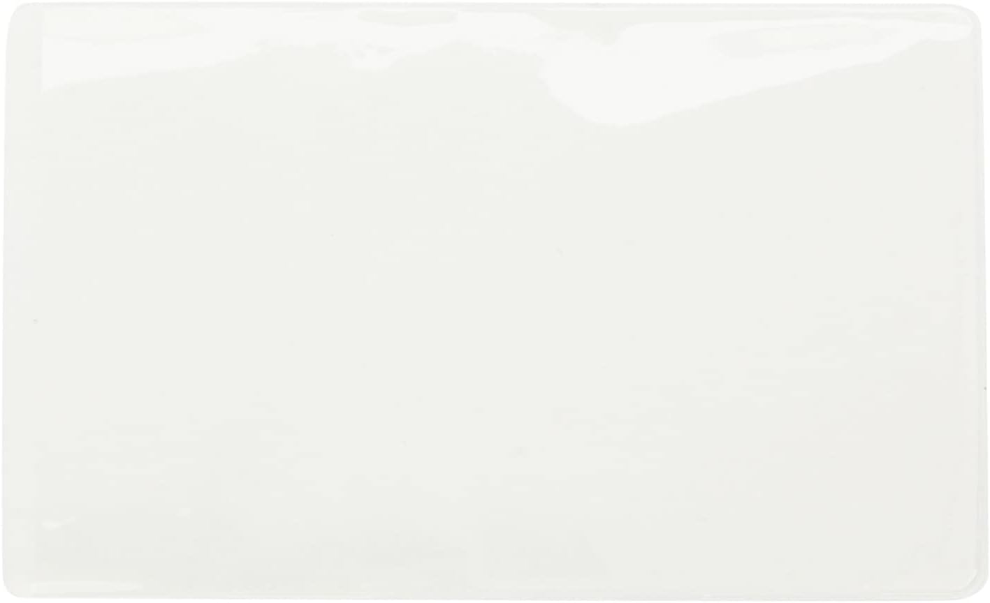 Juvale 100 Pack Business Card Pocket Holders, Clear Self-Adhesive Side Load Plastic Protector Sleeves (3.75 x 2 in) : Office Products