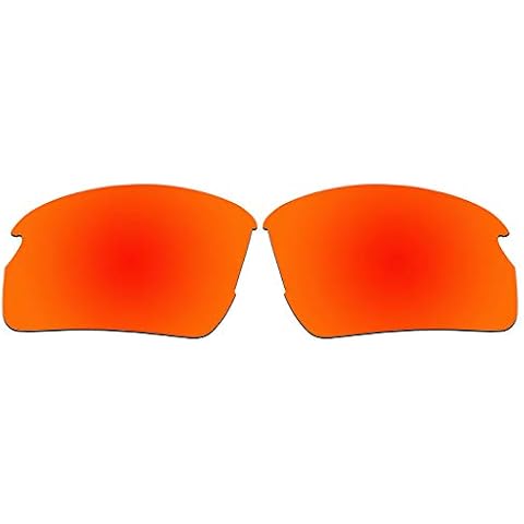 ACOMPATIBLE Replacement Lenses for Oakley Flak 2.0 Asian Fit OO9271 -Polarized Lenses Multiple Options (Fire red) Cover