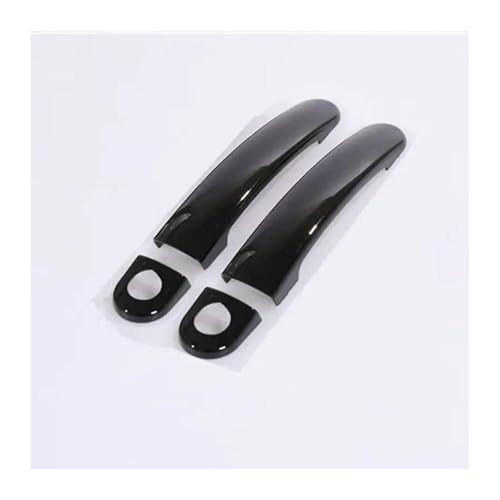 for SEAT for Ibiza 6J Mk4 6L Mk3 FR Cupra 2004-2016 Styling Accessories Stickers Gloss Black Chrome Car Door Handle Covers Door Handle Cover(Black a)