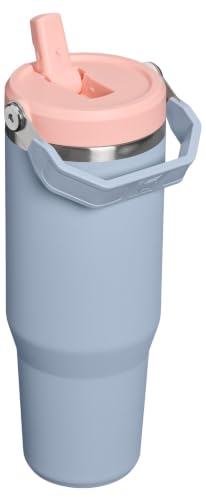 Image of STANLEY IceFlow 2.0 Flip Straw Tumbler with Handle 30 oz | Twist On Lid and Flip Up Straw | Leak Resistant Water Bottle | Insulated Stainless Steel | BPA-Free | Blue Dream