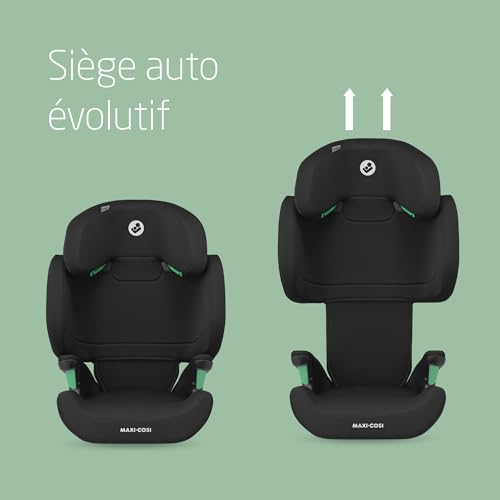 Maxi-Cosi RodiFix M i-Size, Rehausseur Voiture Enfant, 3,5 - 12 ans, 100 - 150 cm, Siège Auto ISOFIX, Protection G-CELL contre chocs latéraux, Hauteur Réglable, Bouclage Rapide & Facile, Basic Black – vue 4