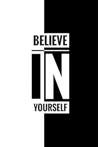 Motivational Wall Sticker Poster|Decorative Wall Poster|Believe in Yourself|Poster for Office, Study Room, Hall|Poster for Interior Decoration|Wall Decor Item|Self Adhesive Paper Poster