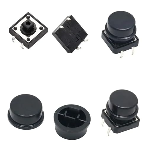 Interruptor pulsador táctil momentáneo de 12 mm con pulsación precisa y retorno elástico inmediato