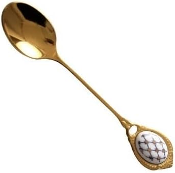 Silverware Flatware Set, 1/4/6/8/10/12 Pcs Creative Embossed Coffee Stirring Spoon Palace Style Dessert Spoon Afternoon Tea Small Spoon(Brown,12 Pieces)