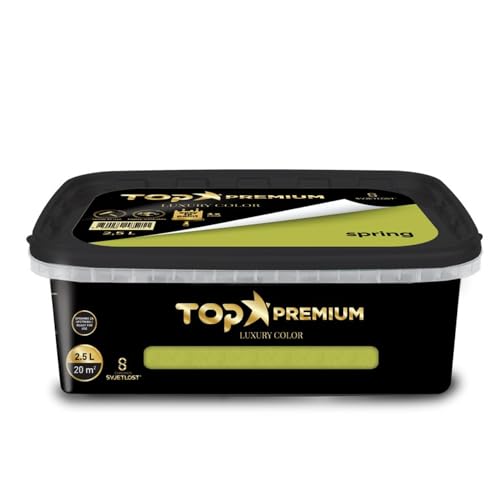 Chromos Svjetlost TOP PREMIUM Interior Wall Paint – Luxury Colour Emulsion with High Opacity, Eggshell Finish, Easy Application – SPRING – 2.5L