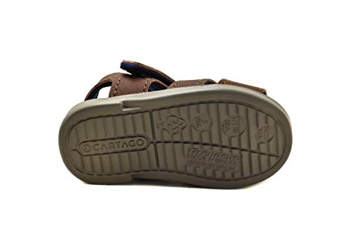 SANDÁLIA INFANTIL MASCULINA CARTAGO MARROM 11561 23 CINZA