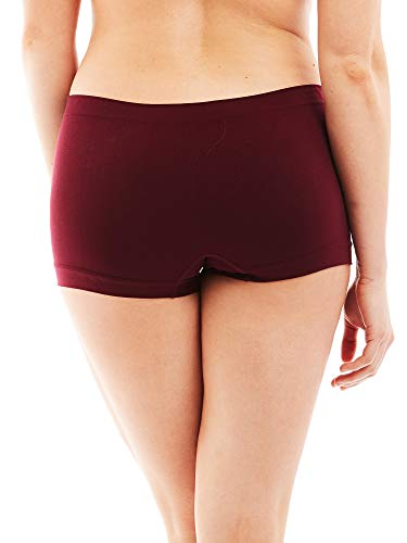 Caramel Cantina 6 Pack Nylon Spandex Plus Size Hipster Boy Short Panties (2X, Winter) #TOP3