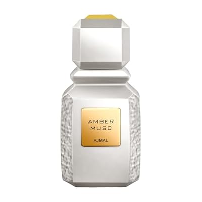 Ajmal Amber Musc Eau de Parfum 3.4 oz / 100 ml Unisex Amber Floral & Musky Woody Fragrance with Rose, Cedarwood & Musk | Long-Lasting Luxury from Dubai