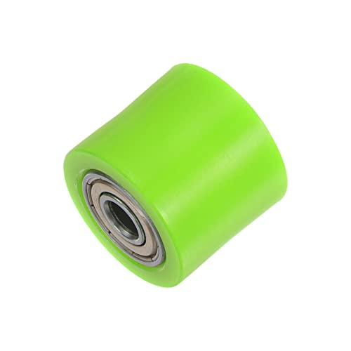 sourcing map Kettenrolle Riemen Scheibe Spanner 8mm Nylon Zylinder Schieberegler für Mini Motorrad Dirt Fahrrad Atv Go-Kart Schiebetür Bewässerung Ausrüstung Grün