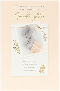 Congratulations New Granddaughter Card - Baby Girl Congratulations Card - New Baby Card