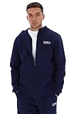 Manga larga FILA Sudadera con capucha unisex de corte y costura con cremallera completa, Malin - Peacoat, XL