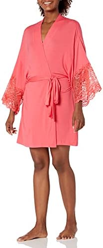 Flora Nikrooz Women's Lena Kimono, Coral, Medium