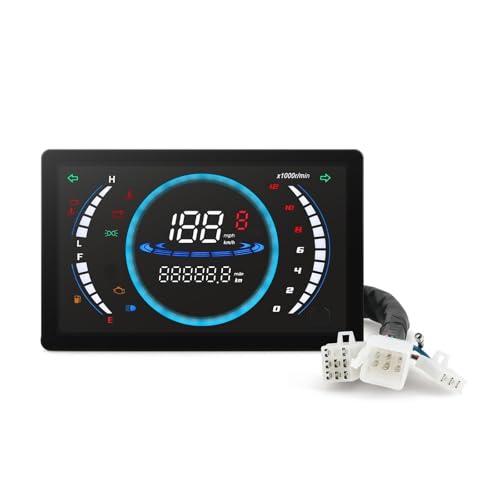 �I�h���[�^�[ 12V���j�o�[�T�������\�f�W�^���X�s�[�h���[�^�[�I�[�g�o�C�v��p�l��RPM�_�b�V���{�[�h���x�M�A�t��