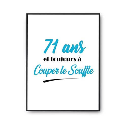 Idée cadeau anniversaire 71 ans originale et imprimée en France