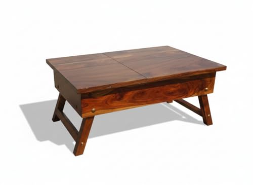 Image of Multifunctional Wooden Foldable Bed Table, 56 cm x 33 cm x 24.5 cm