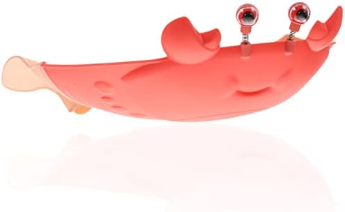 Healvian Baby Shower Cap Shield Adjustable Silicone Shampoo Cap Hair Washing Hat Baby Showering Visor Bathing Cap Kids Bath Head Eyes Ears and Face Protector for Children Crab Pink