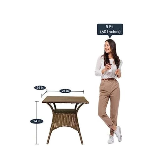 Image of Furniture |D-12 Patio|Indoor| Outdoor| Living Room | Balcony |(4 Chair + 1 Table)|Furniture Set |Coffee Chair Set |Powder Coated| Brown